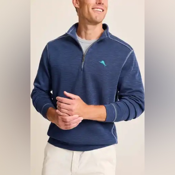 Tommy Bahama Other - Big & Tall Tobago Bay Tommy Bahama Half-Zip Lightweight Sweatshirt Pull Over XXL